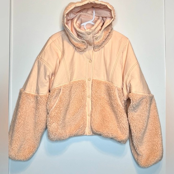 Free People Jackets & Blazers - Free People Cream Hooded Jacket